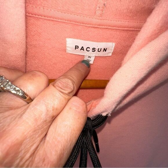 Pacsun Colorblock Oversized Hoodie pink-black - Picture 6 of 7